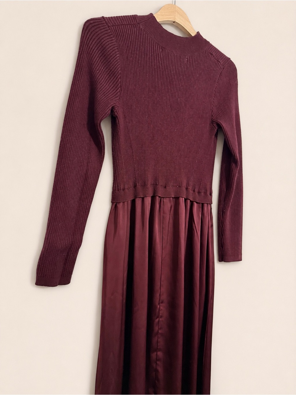 Taylor Ribbed Knit Sweater in Burgundy - Picture 8 of 8